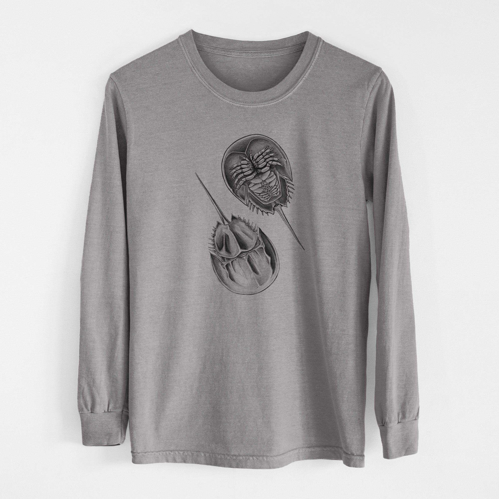 Atlantic Horseshoe Crab - Limulidae polyphemus - Unisex Comfort Colors 100% Cotton Long Sleeve