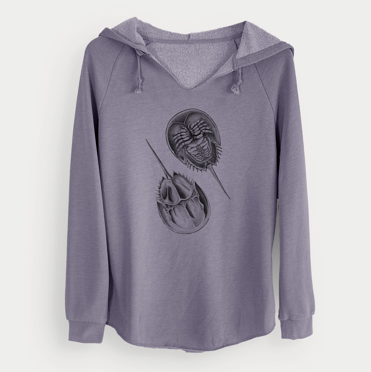 Atlantic Horseshoe Crab - Limulidae polyphemus - Cali Wave Hooded Sweatshirt