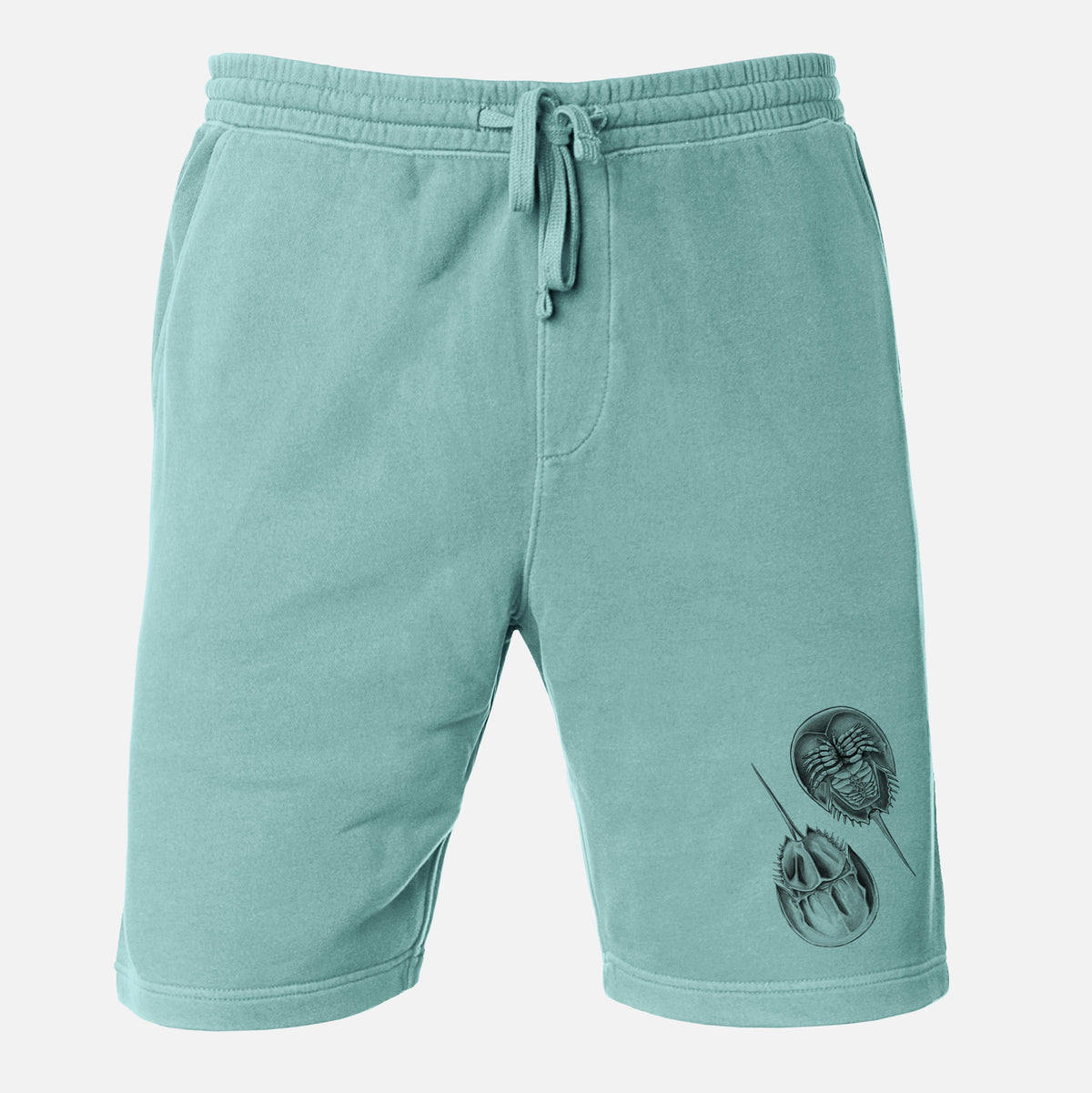 Atlantic Horseshoe Crab - Limulidae polyphemus - Unisex Pigment Dyed Shorts