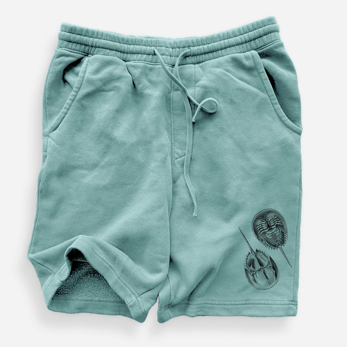 Atlantic Horseshoe Crab - Limulidae polyphemus - Unisex Pigment Dyed Shorts