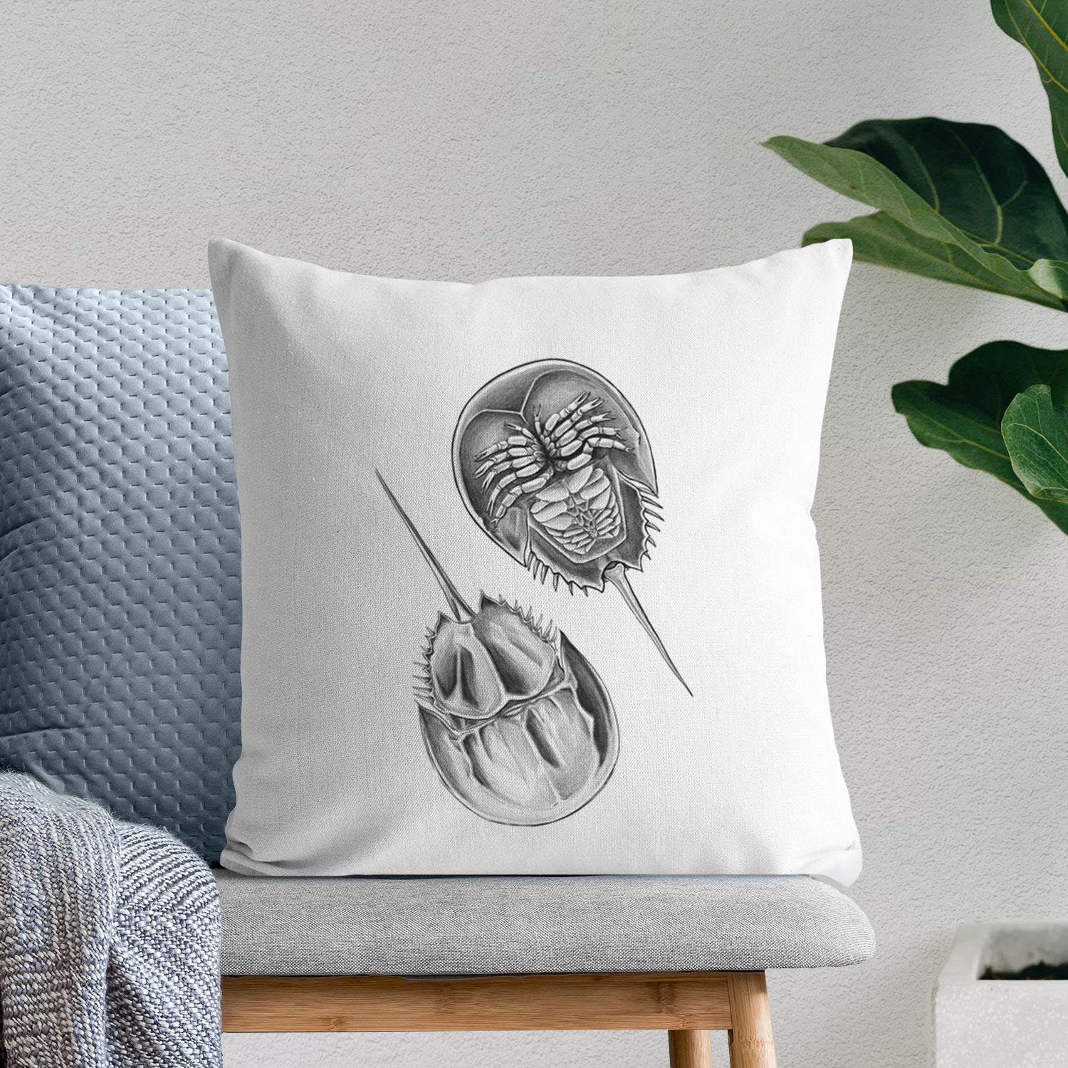 Atlantic Horseshoe Crab - Limulidae polyphemus - Throw Pillow Cover