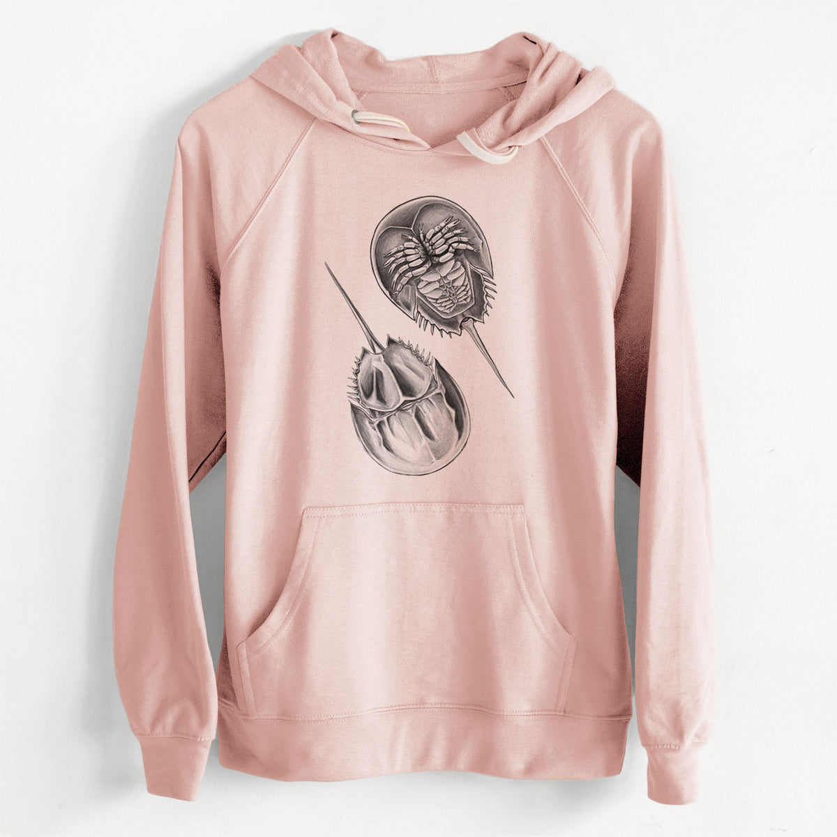 CLEARANCE - Atlantic Horseshoe Crab - Limulidae polyphemus  - Unisex Slim Fit Loopback Terry Hoodie