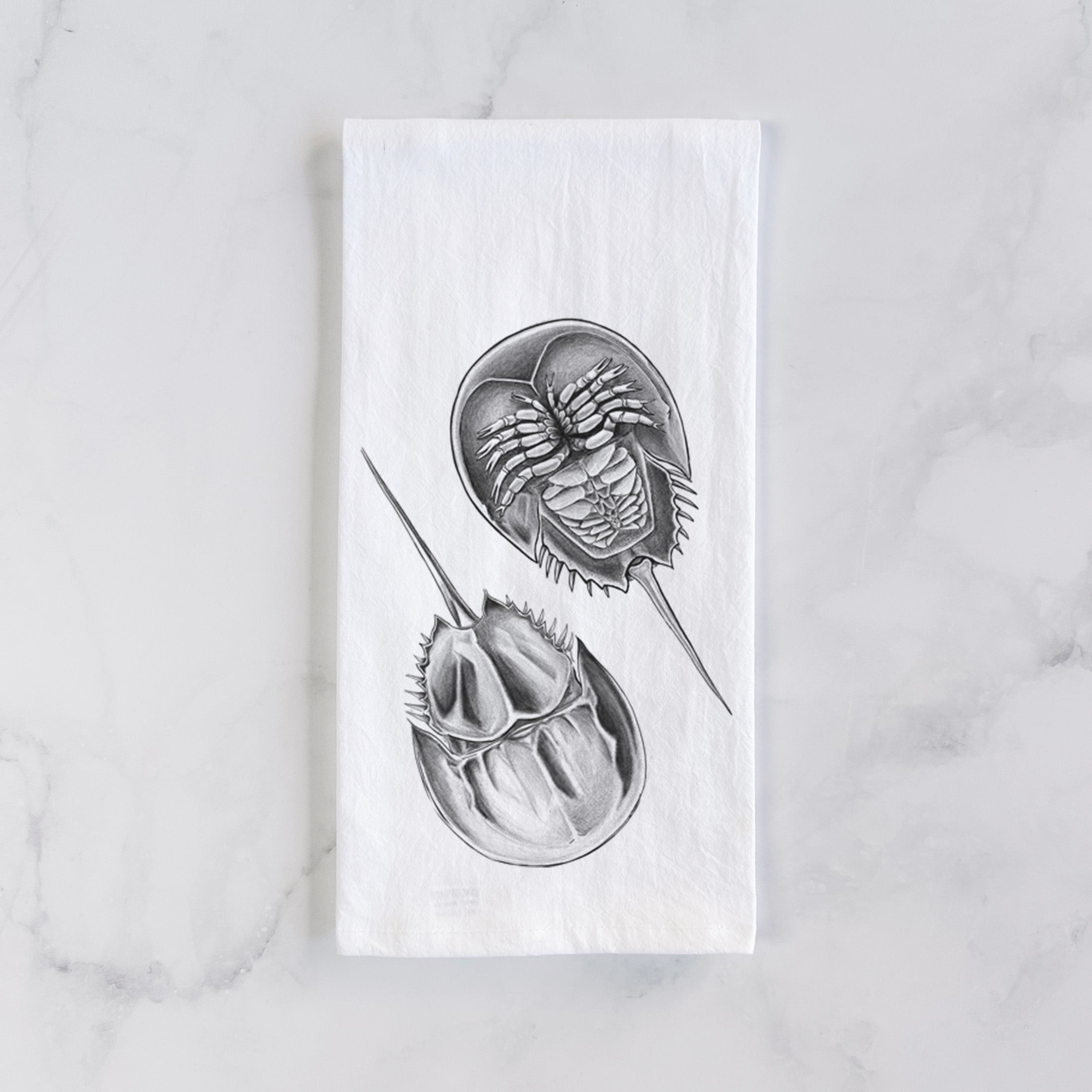 Atlantic Horseshoe Crab - Limulus polyphemus Tea Towel