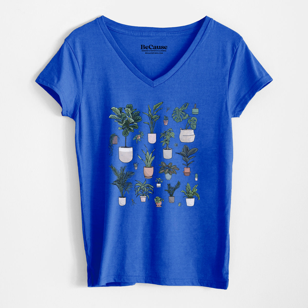 Collection of Houseplants - Women&#39;s 100% Recycled V-neck