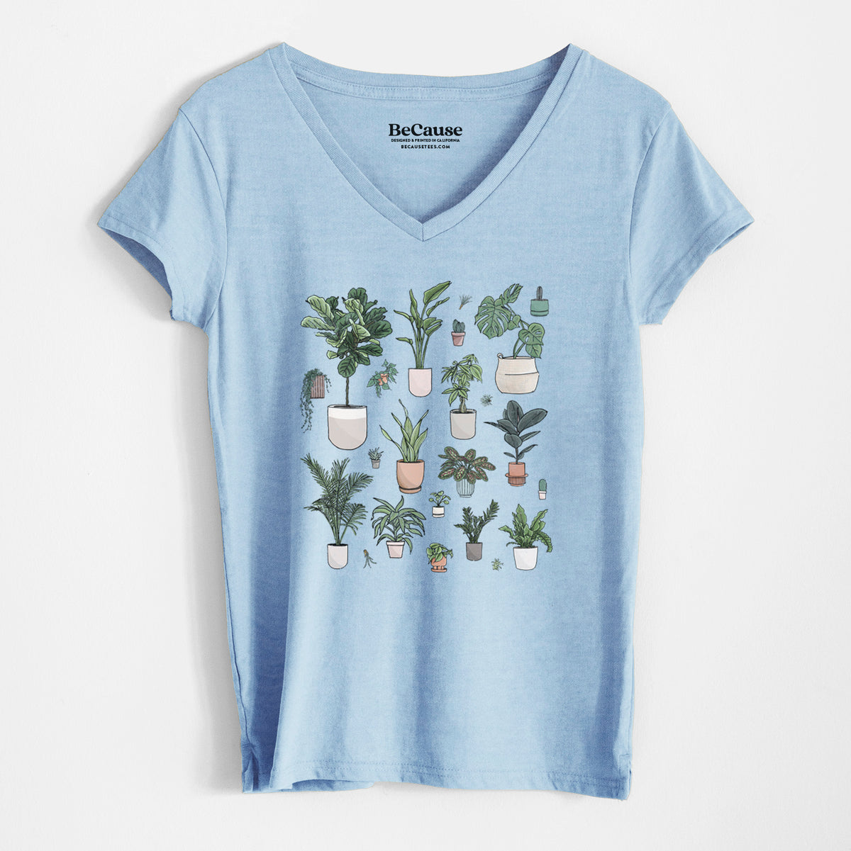 Collection of Houseplants - Women&#39;s 100% Recycled V-neck