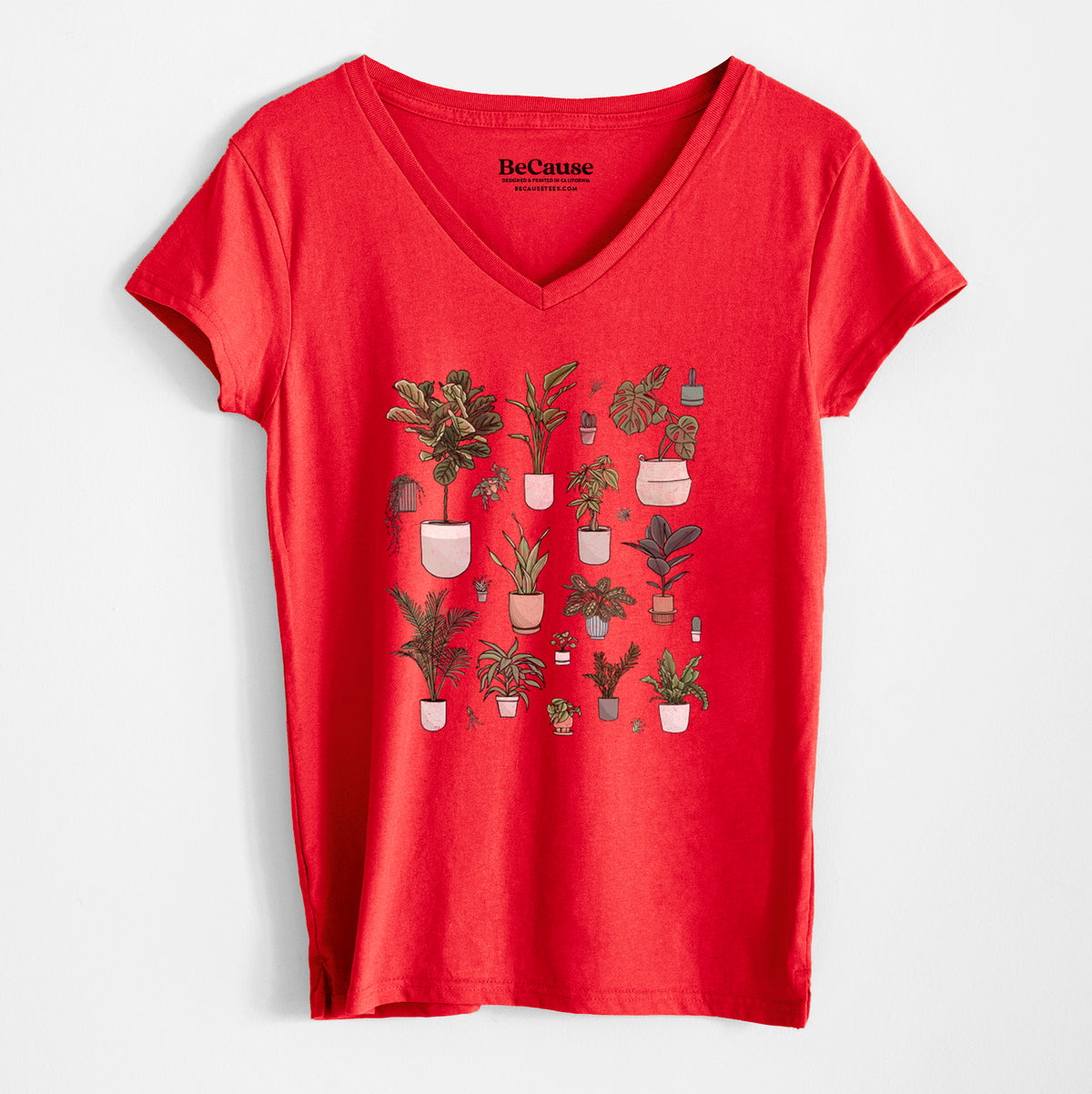 Collection of Houseplants - Women&#39;s 100% Recycled V-neck