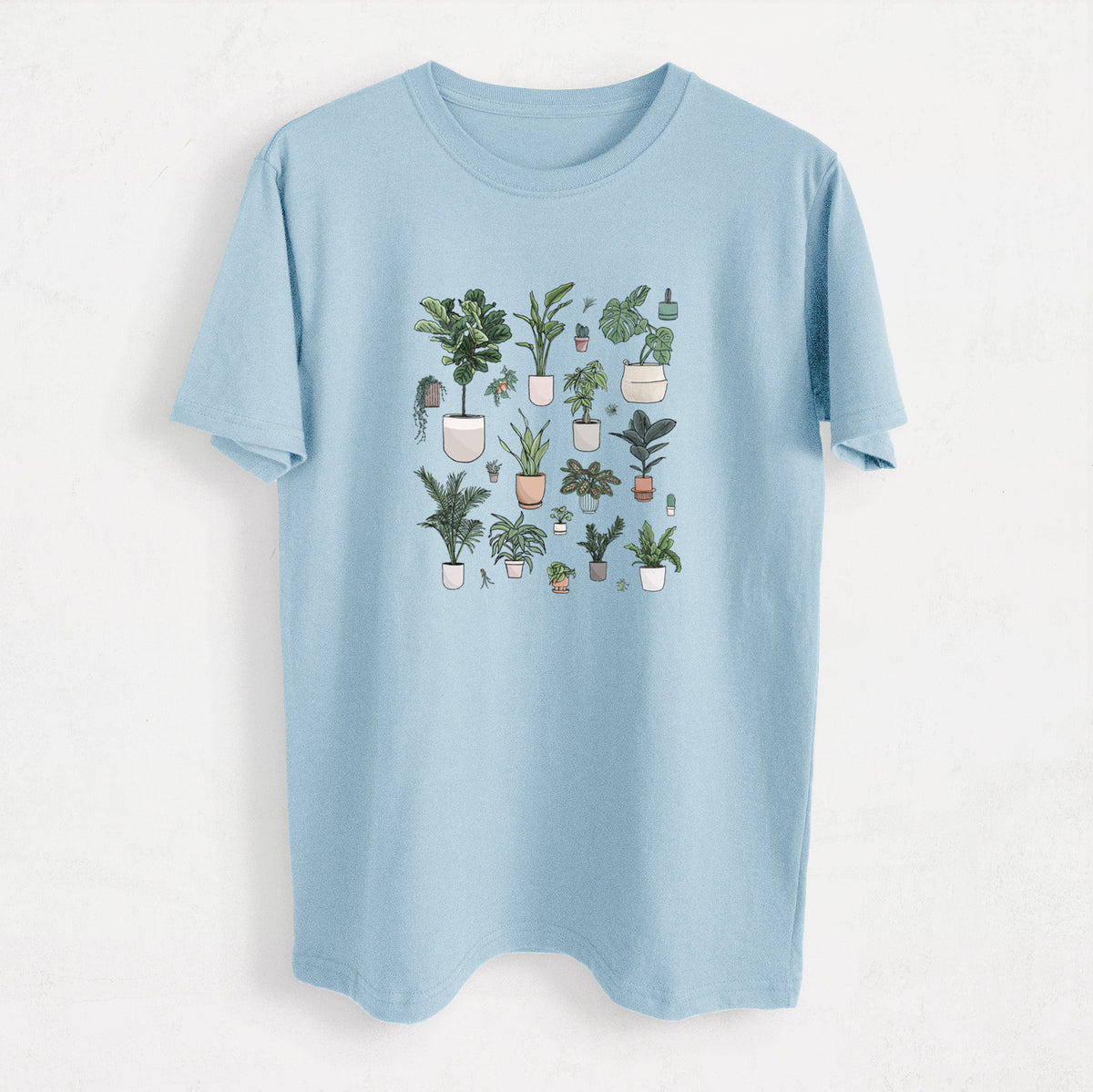 Collection of Houseplants - Heavyweight Men&#39;s 100% Organic Cotton Tee