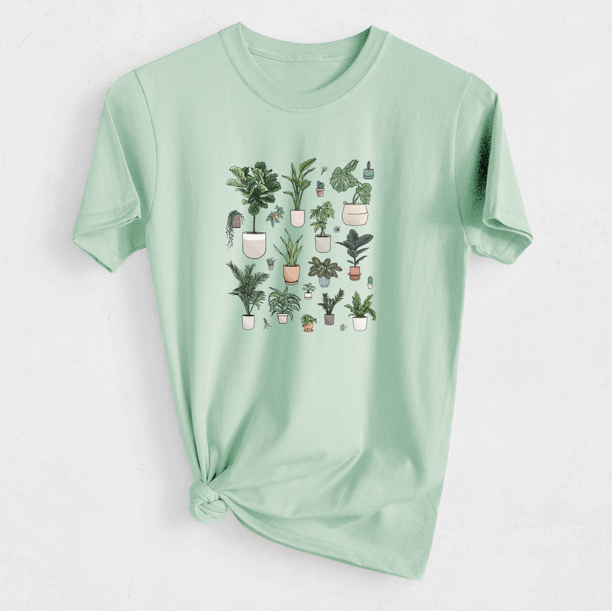 Collection of Houseplants - Heavyweight Men&#39;s 100% Organic Cotton Tee
