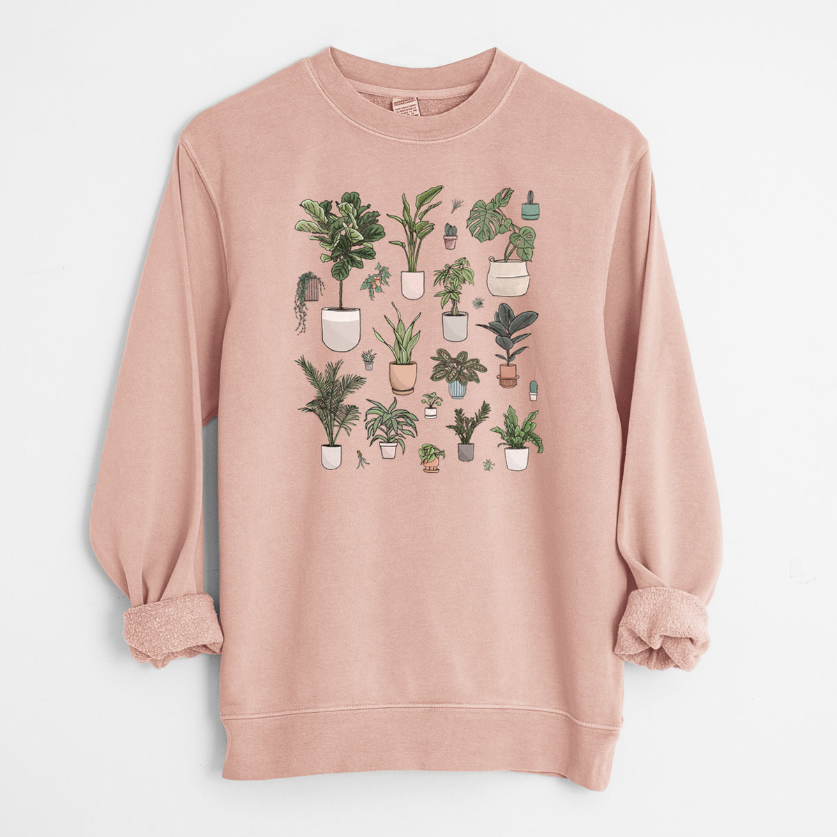 Collection of Houseplants - Unisex Pigment Dyed Crew Sweatshirt