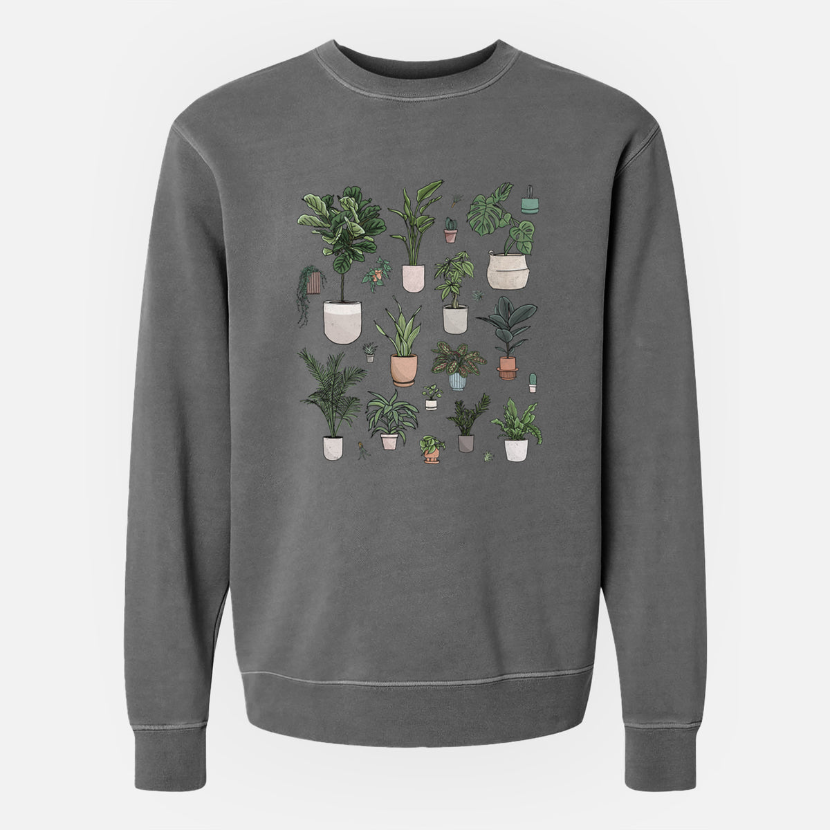 Collection of Houseplants - Unisex Pigment Dyed Crew Sweatshirt