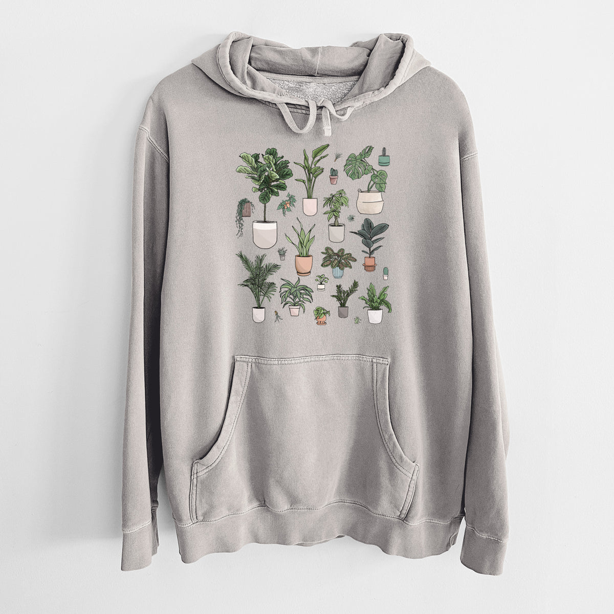 Collection of Houseplants - Unisex Pigment Dyed Hoodie