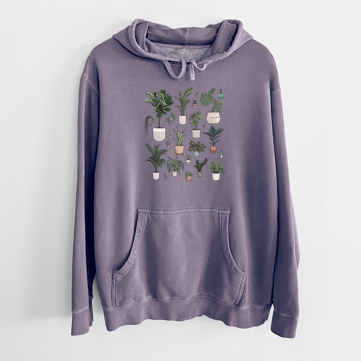 pigment house plants Collection of Houseplants - Unisex Pigment Dyed Hoodie