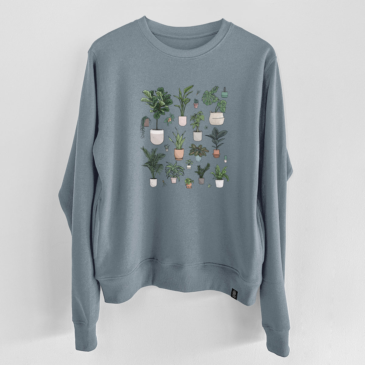 Collection of Houseplants  - Unisex Reclaimed Crewneck Sweatshirt