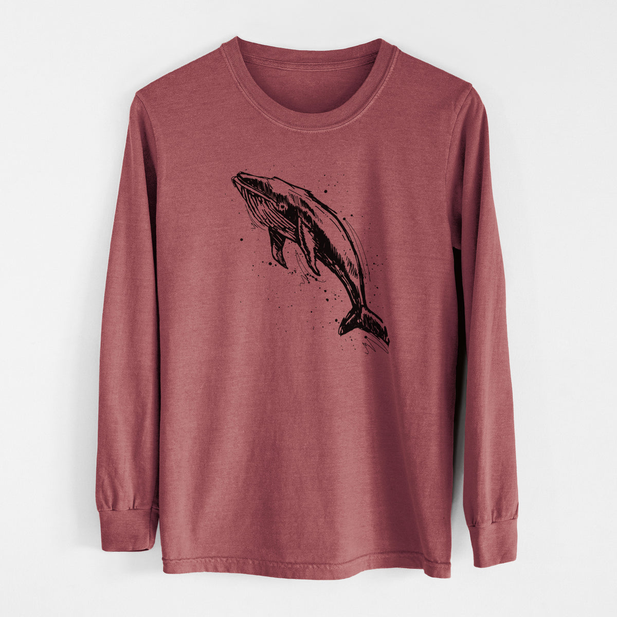Humpback Whale - Unisex Comfort Colors 100% Cotton Long Sleeve