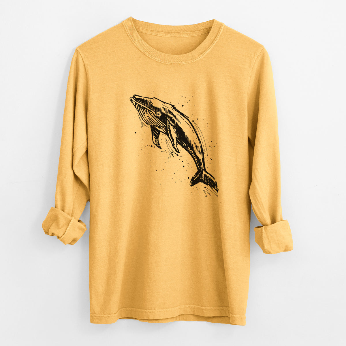 Humpback Whale - Unisex Comfort Colors 100% Cotton Long Sleeve