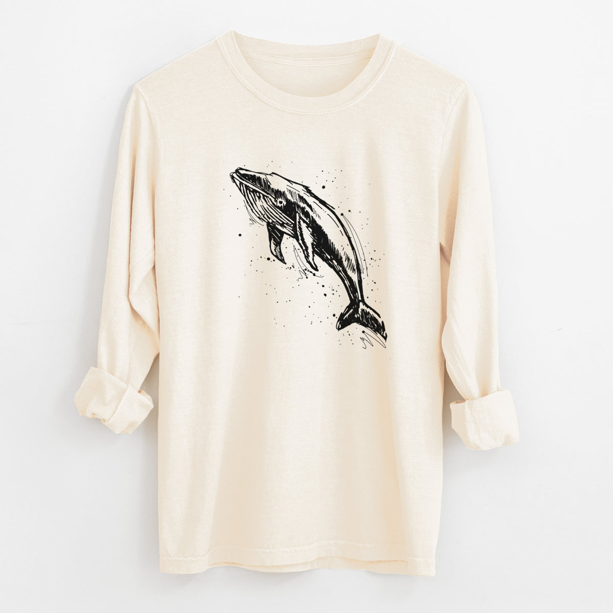 Humpback Whale - Unisex Comfort Colors 100% Cotton Long Sleeve
