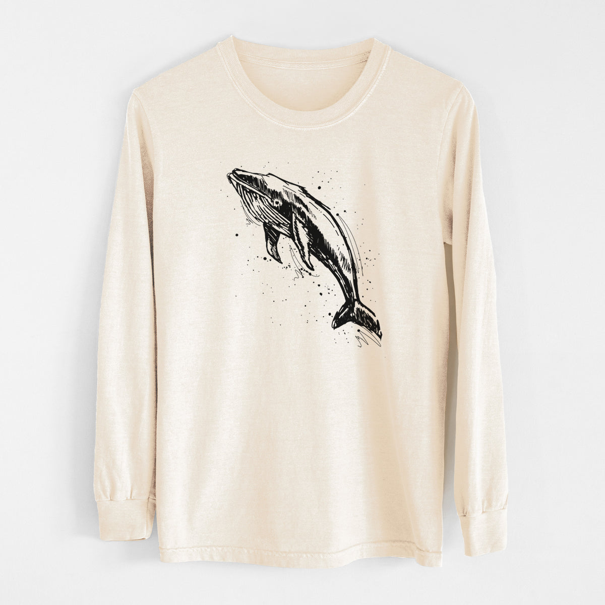 Humpback Whale - Unisex Comfort Colors 100% Cotton Long Sleeve