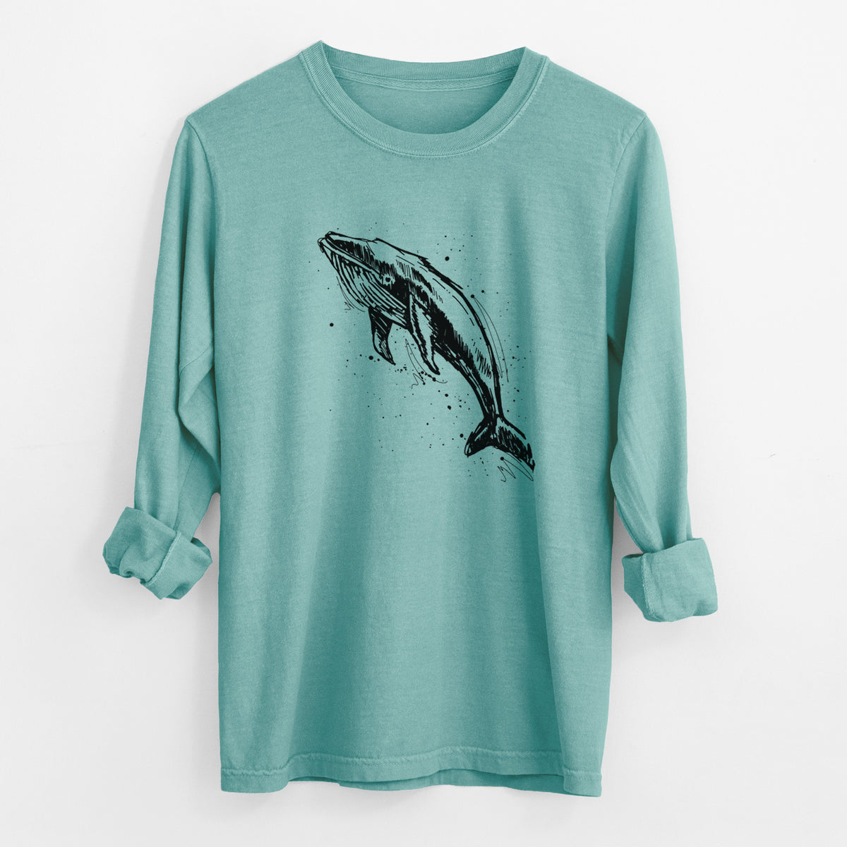 Humpback Whale - Unisex Comfort Colors 100% Cotton Long Sleeve