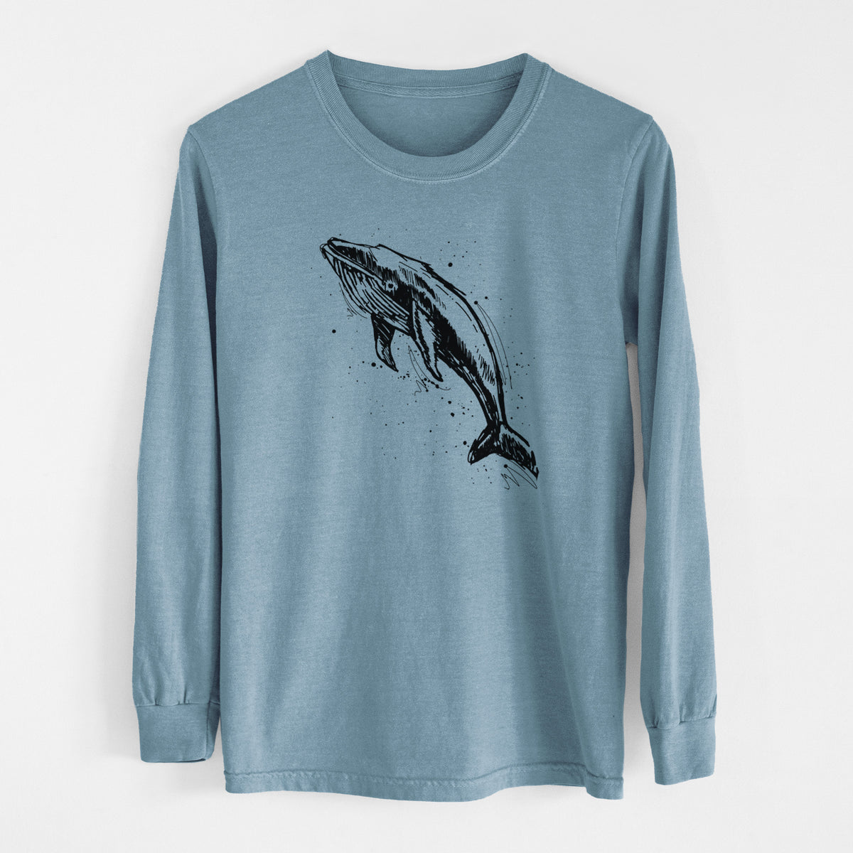 Humpback Whale - Unisex Comfort Colors 100% Cotton Long Sleeve
