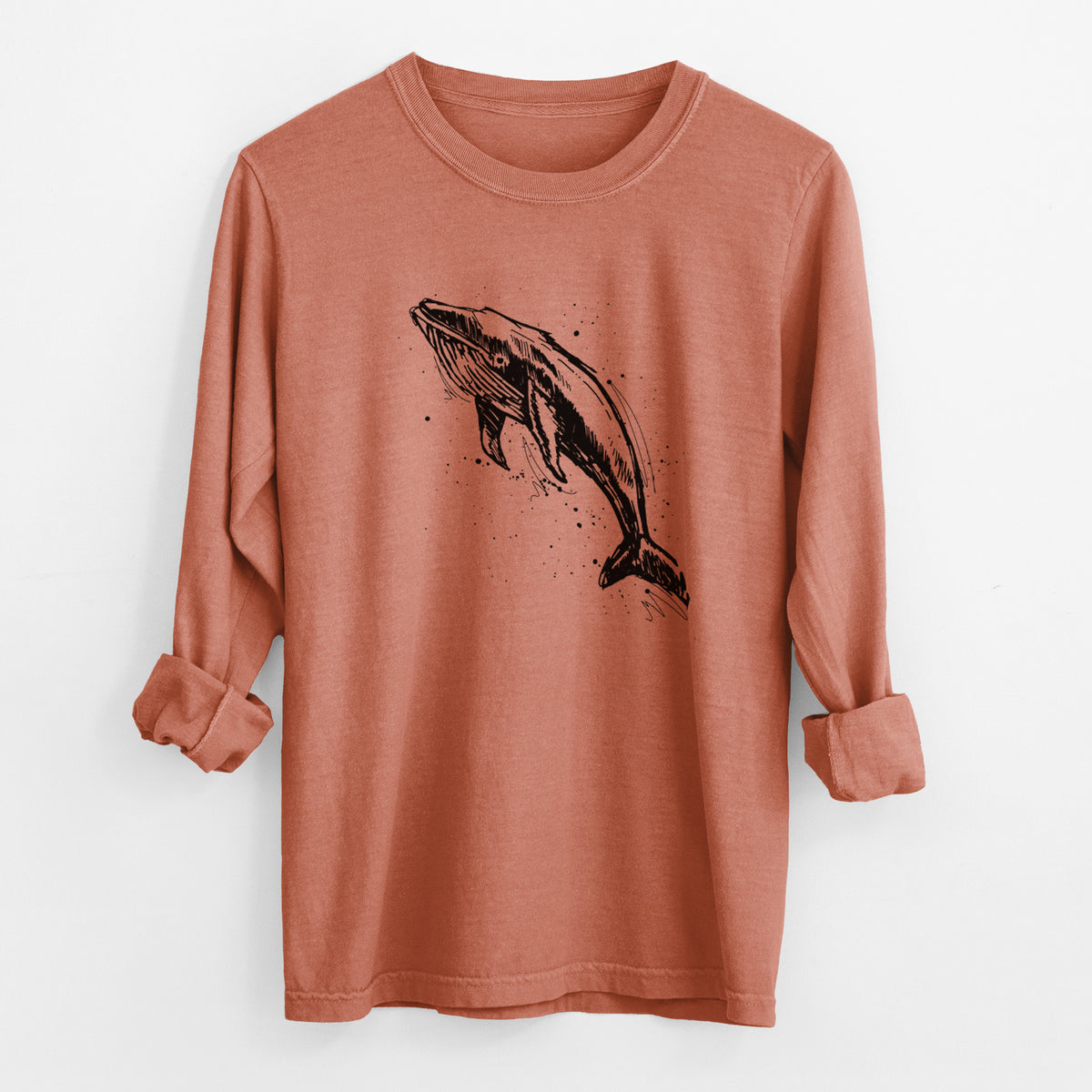 Humpback Whale - Unisex Comfort Colors 100% Cotton Long Sleeve