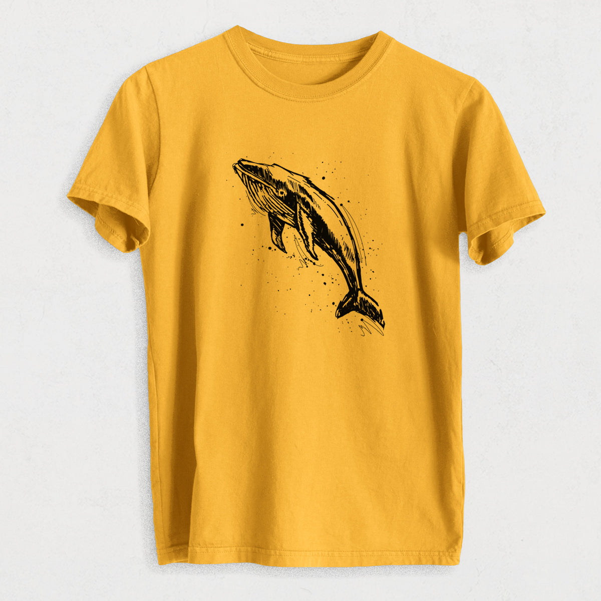Humpback Whale - Heavyweight Men&#39;s 100% Organic Cotton Tee