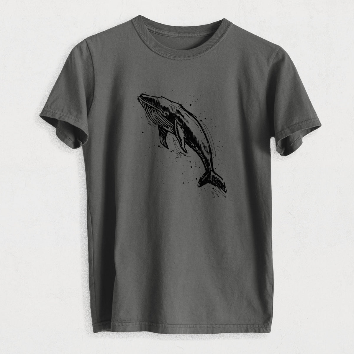 Humpback Whale - Heavyweight Men&#39;s 100% Organic Cotton Tee