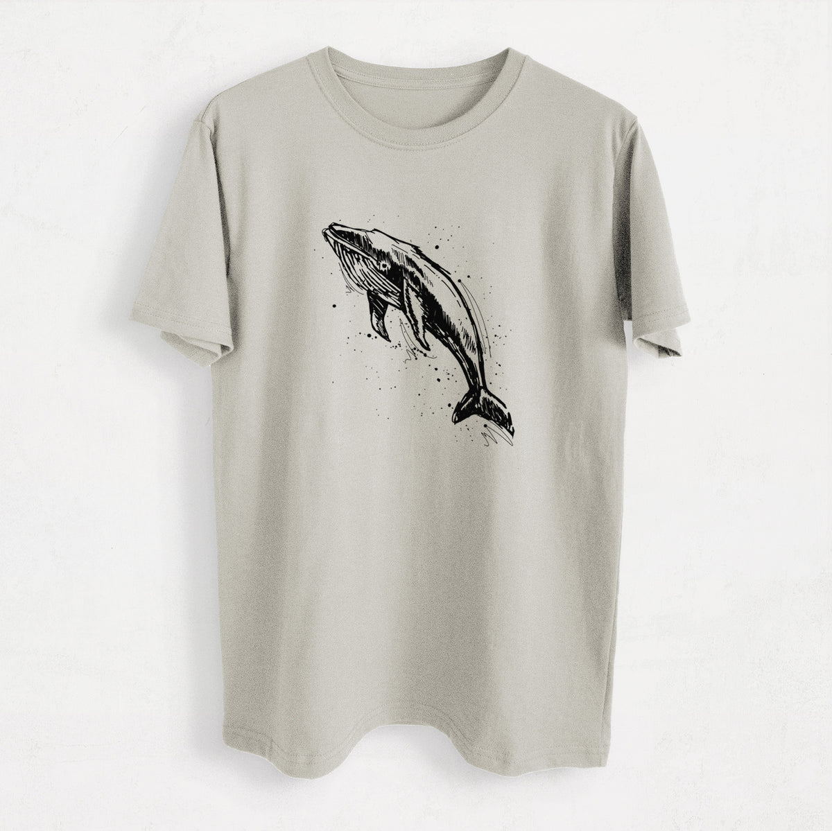 Humpback Whale - Heavyweight Men&#39;s 100% Organic Cotton Tee