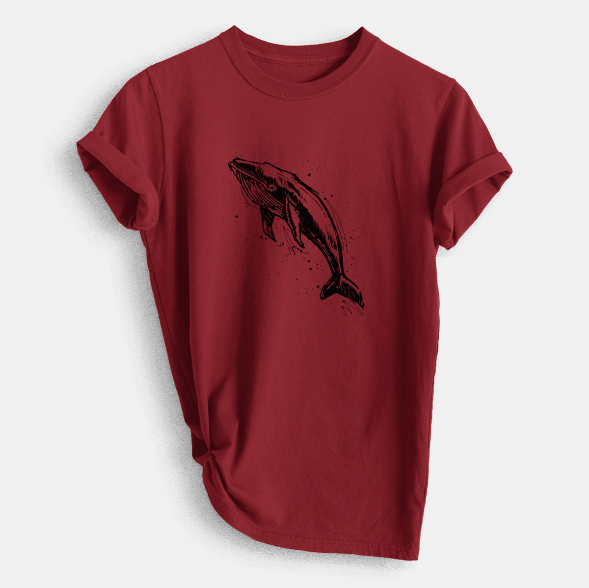 Humpback Whale - Heavyweight Men&#39;s 100% Organic Cotton Tee