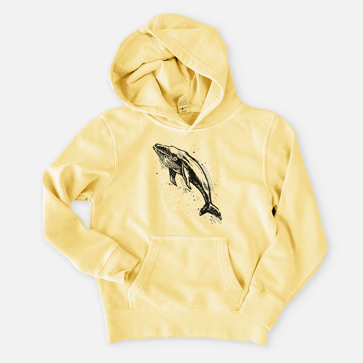 Humpback Whale - Youth Pigment Dyed Hoodie