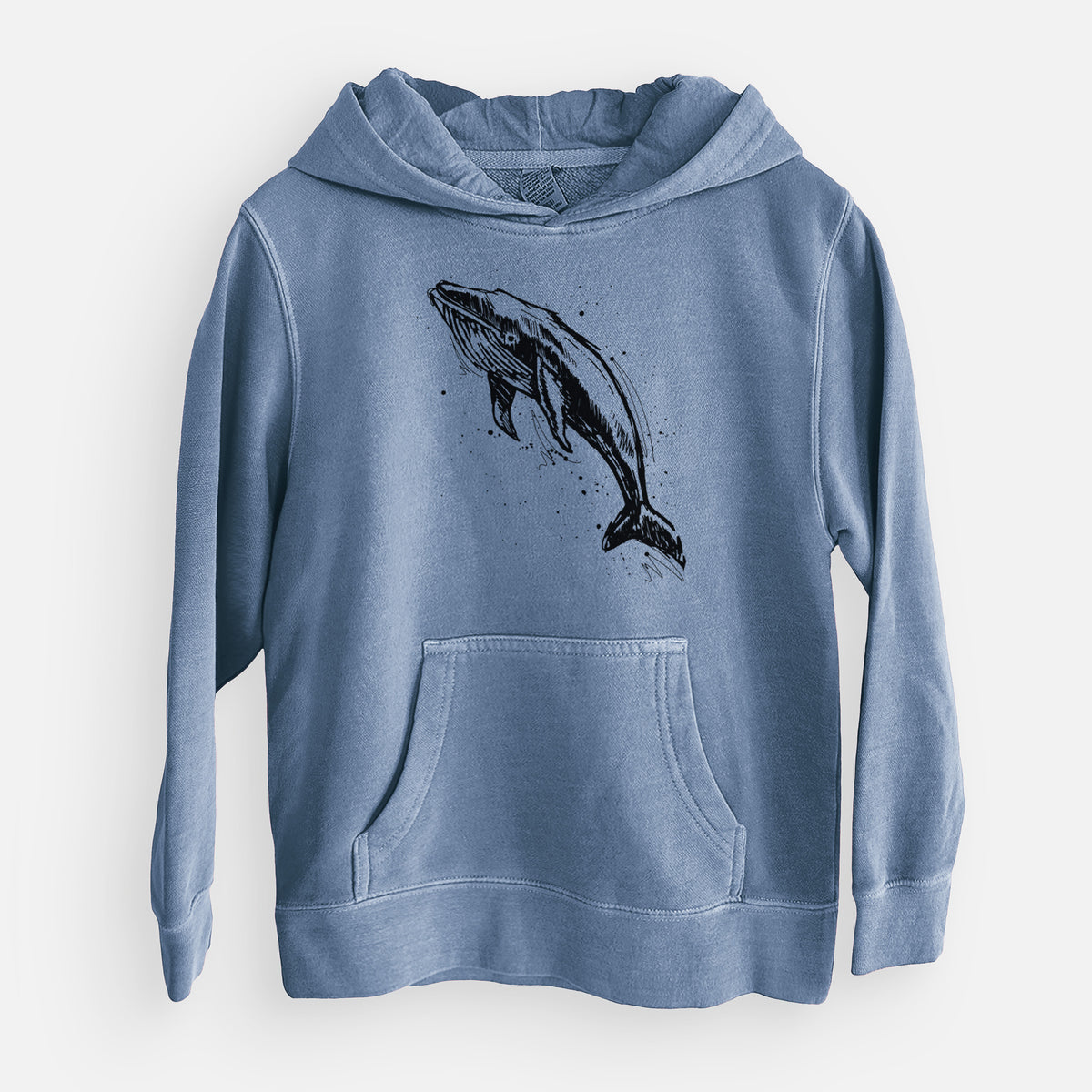 Humpback Whale - Youth Pigment Dyed Hoodie