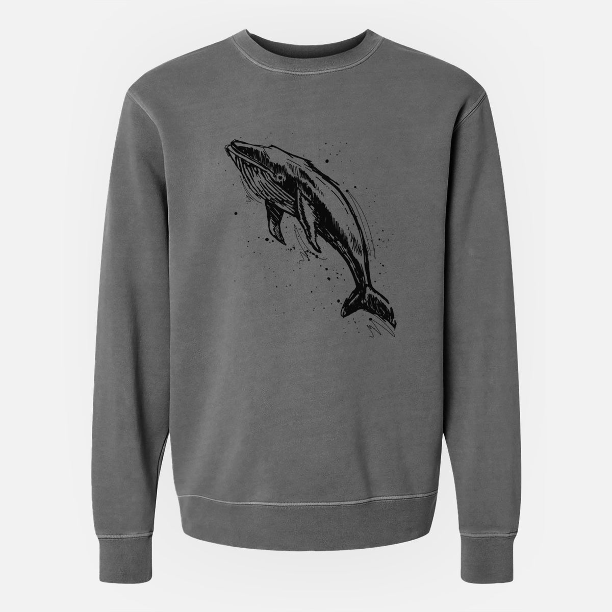 Humpback Whale - Unisex Pigment Dyed Crew Sweatshirt