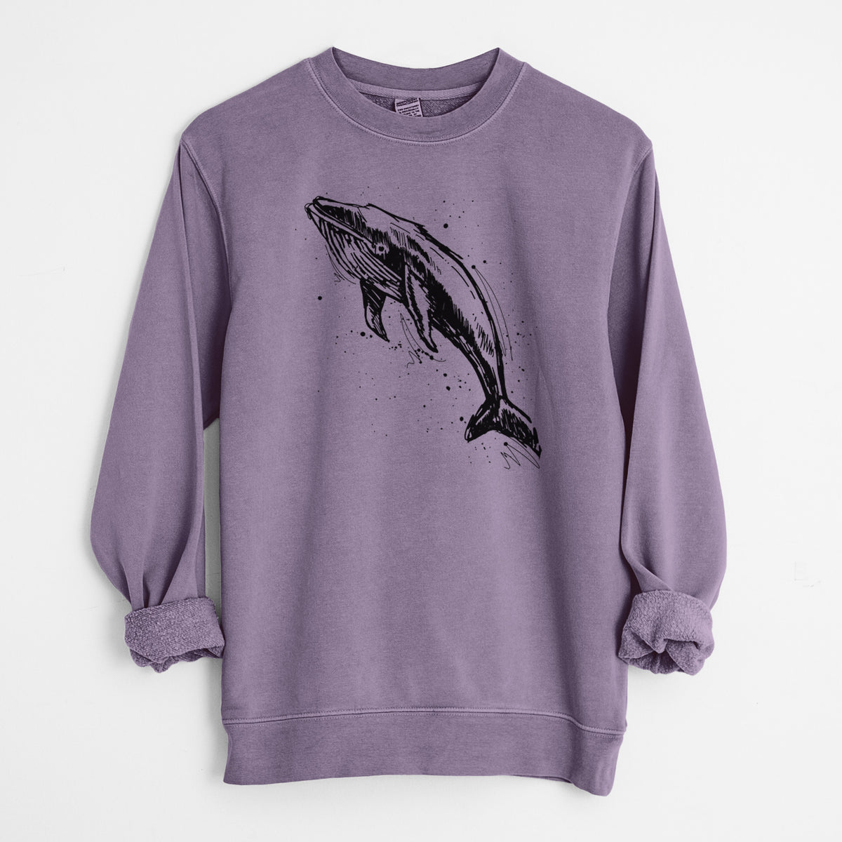 Humpback Whale - Unisex Pigment Dyed Crew Sweatshirt