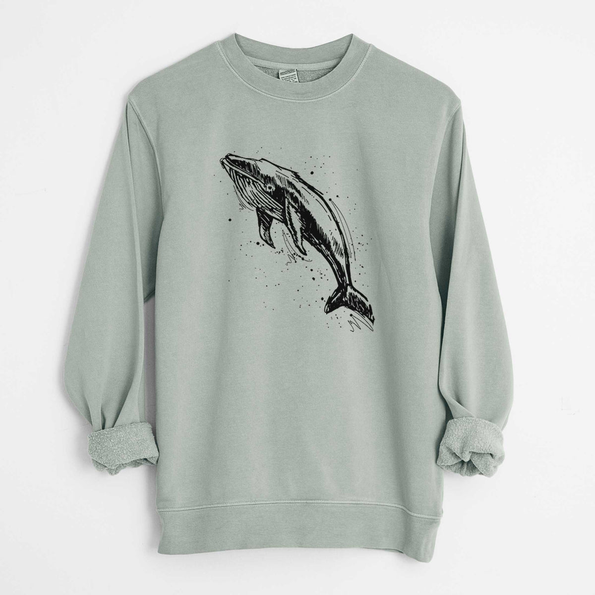 Humpback Whale - Unisex Pigment Dyed Crew Sweatshirt