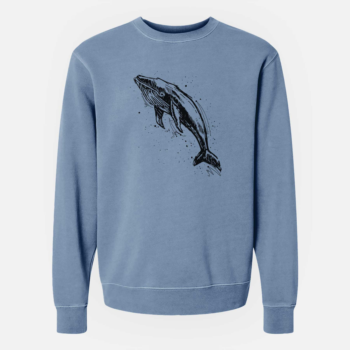 Humpback Whale - Unisex Pigment Dyed Crew Sweatshirt