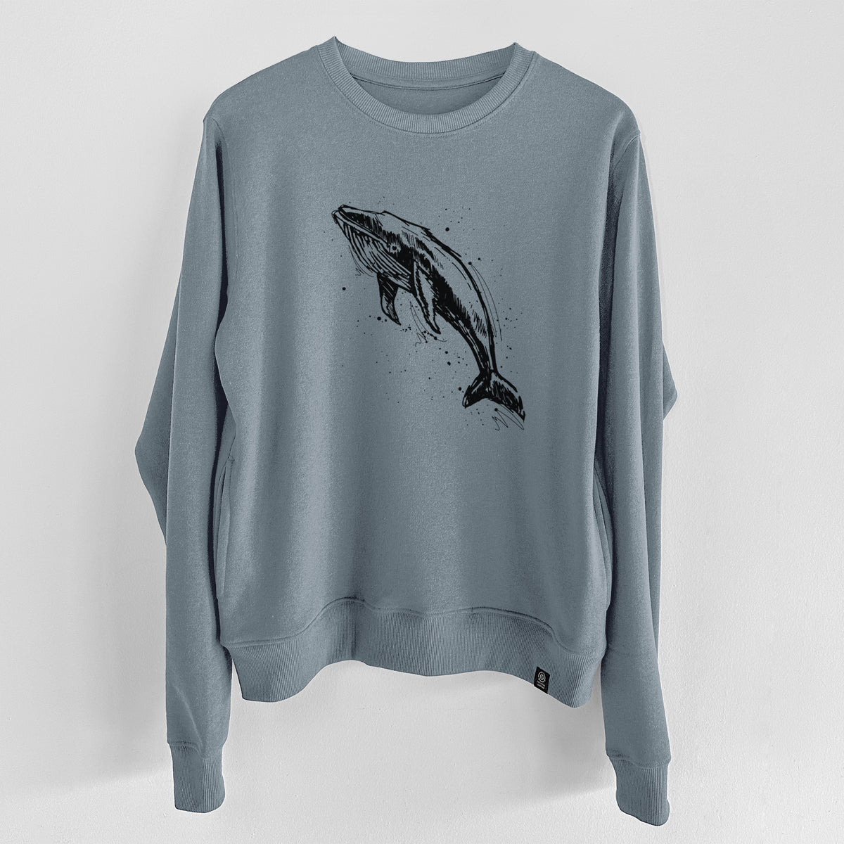 Humpback Whale  - Unisex Reclaimed Crewneck Sweatshirt