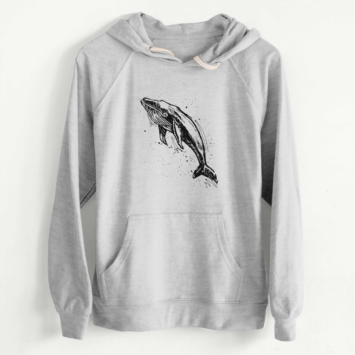 CLEARANCE - Humpback Whale  - Unisex Slim Fit Loopback Terry Hoodie