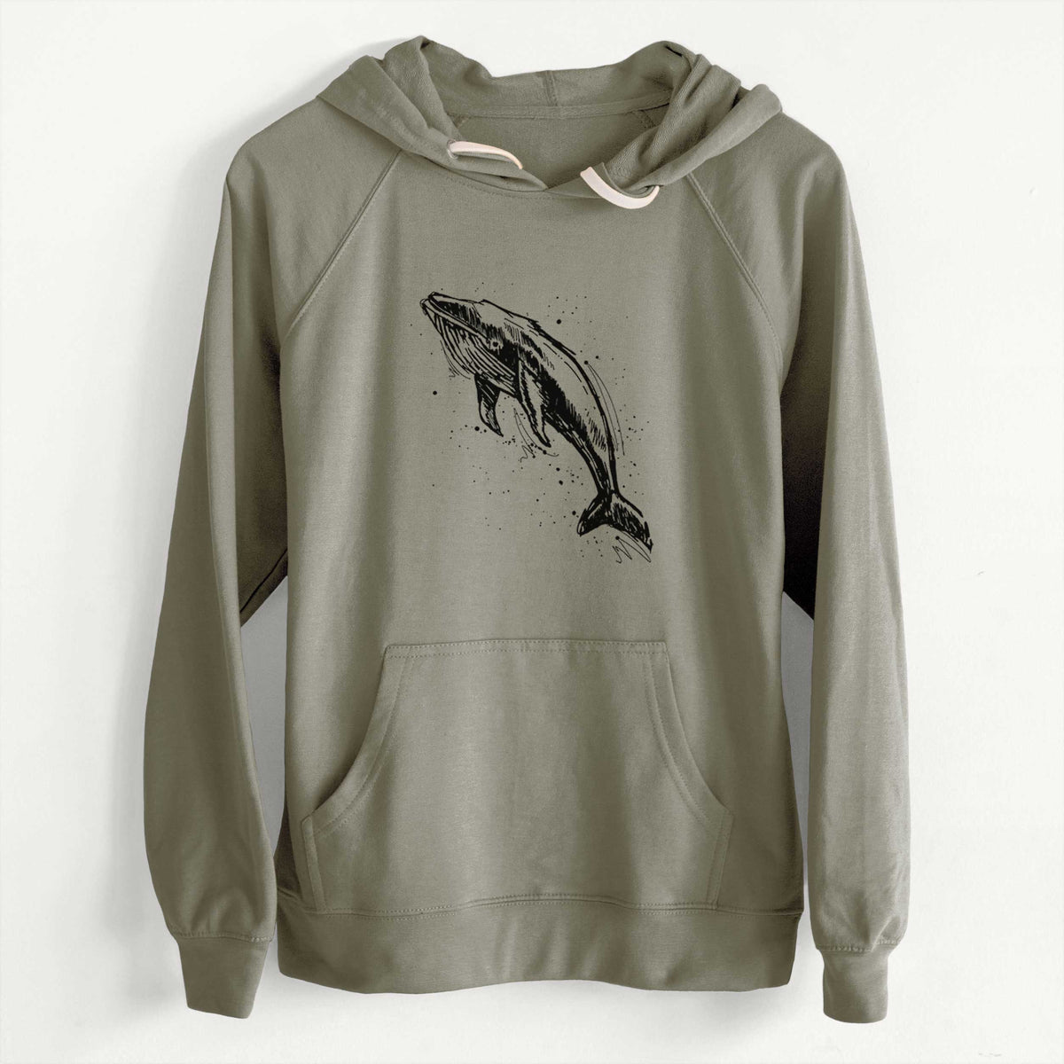 CLEARANCE - Humpback Whale  - Unisex Slim Fit Loopback Terry Hoodie