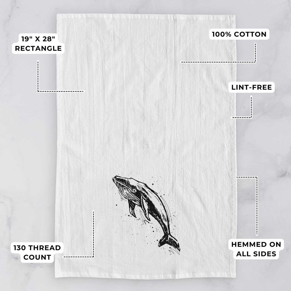 Humpback Whale Tea Towel