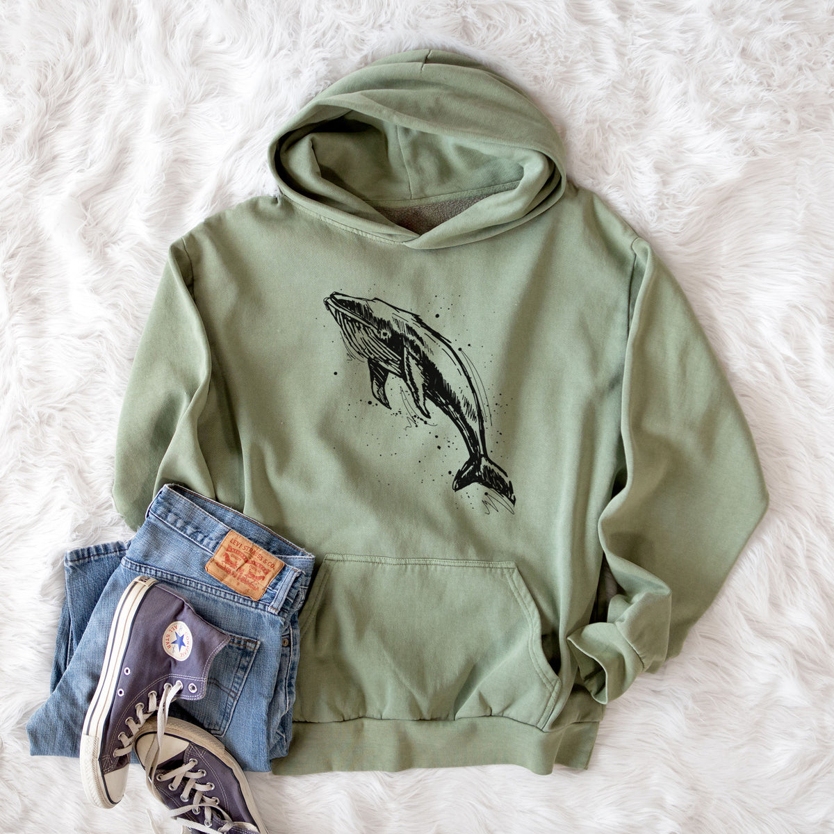 Humpback Whale  - Urban Heavyweight Hoodie