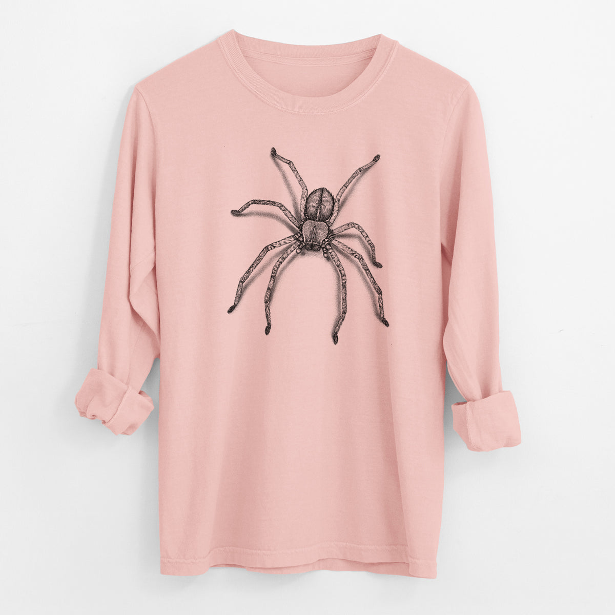 Huntsman Spider - Olios giganteus - Men&#39;s Heavyweight 100% Cotton Long Sleeve