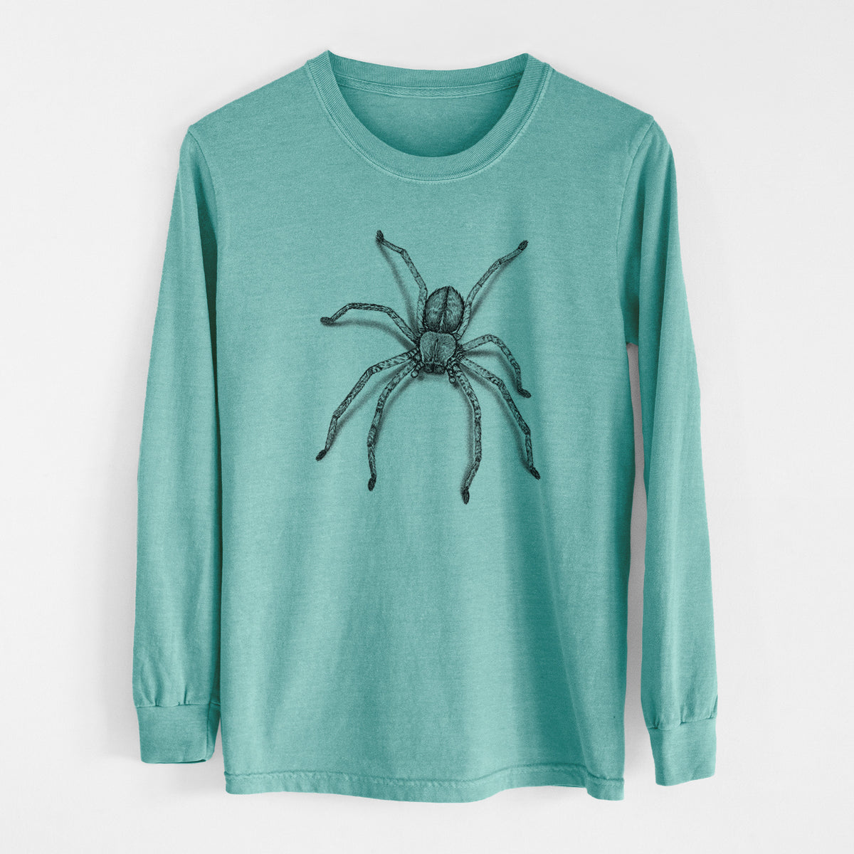 Huntsman Spider - Olios giganteus - Men&#39;s Heavyweight 100% Cotton Long Sleeve