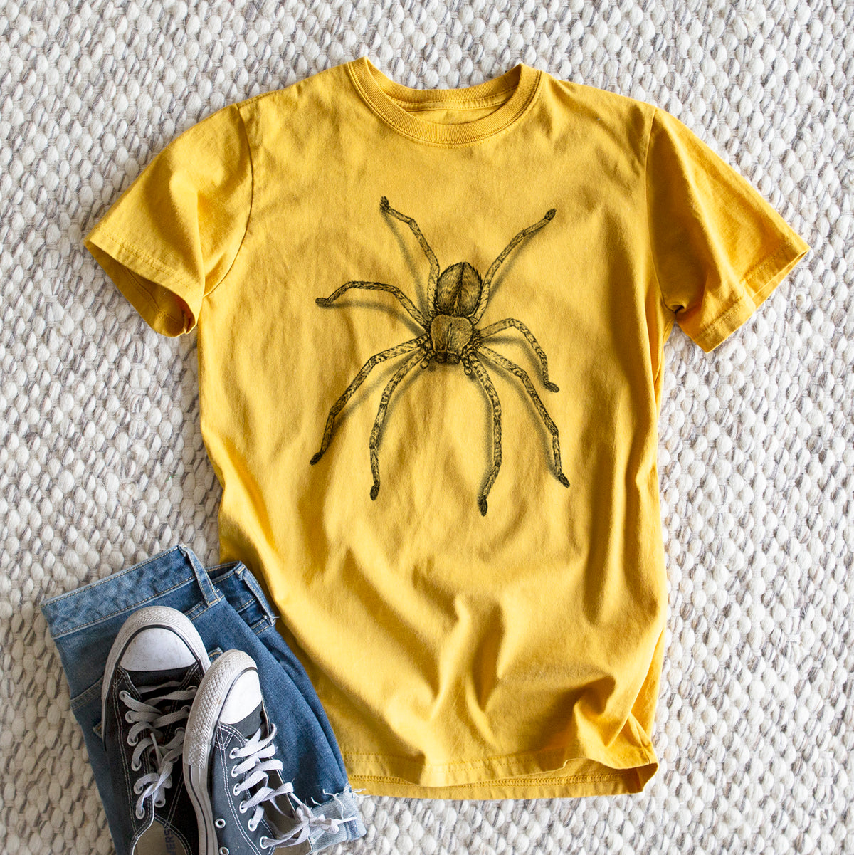 Huntsman Spider - Olios giganteus - Heavyweight Men&#39;s 100% Organic Cotton Tee