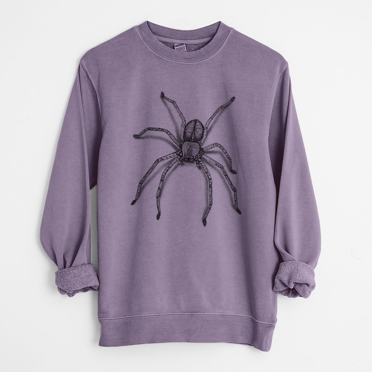 Huntsman Spider - Olios giganteus - Unisex Pigment Dyed Crew Sweatshirt