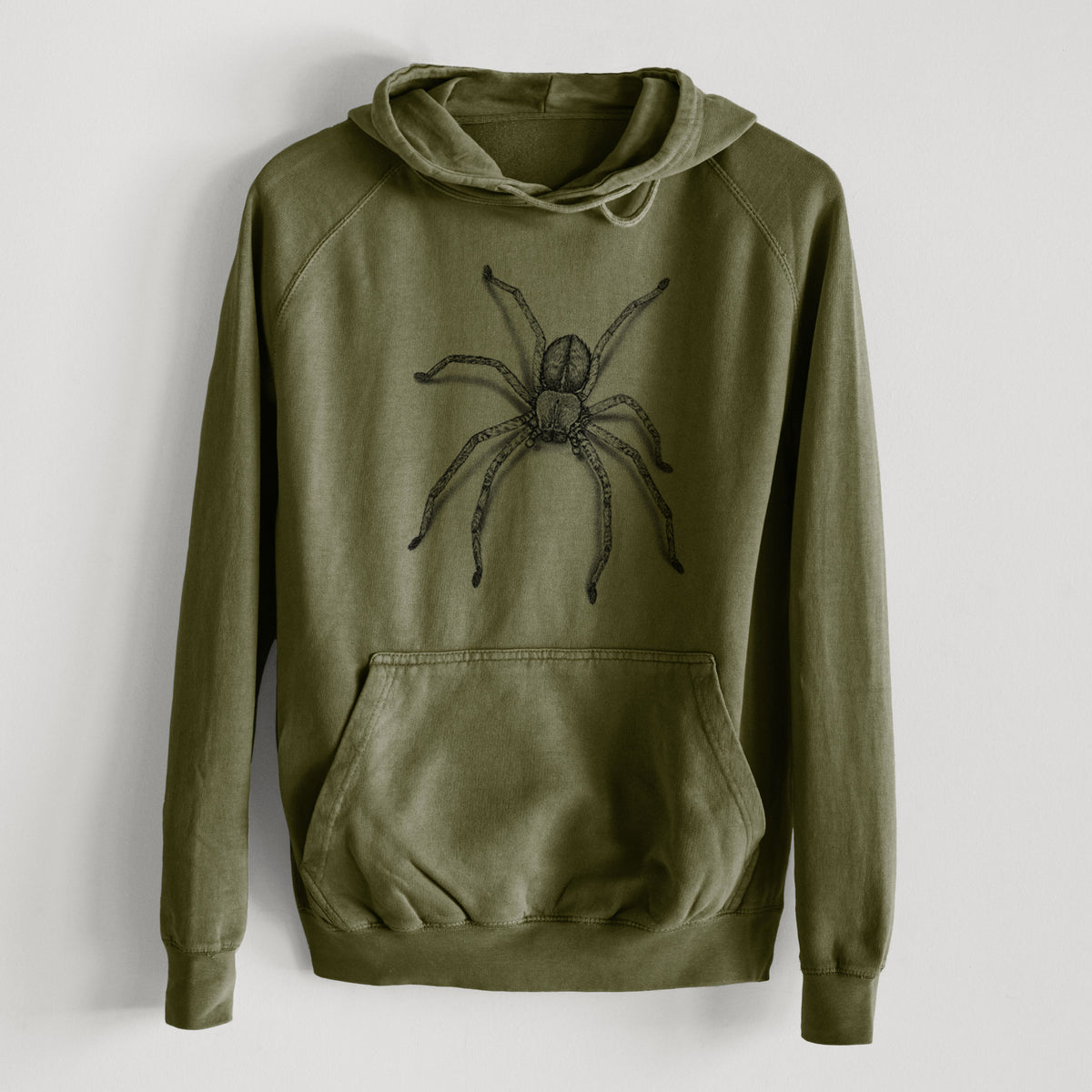 Huntsman Spider - Olios giganteus  - Mid-Weight Unisex Vintage 100% Cotton Hoodie