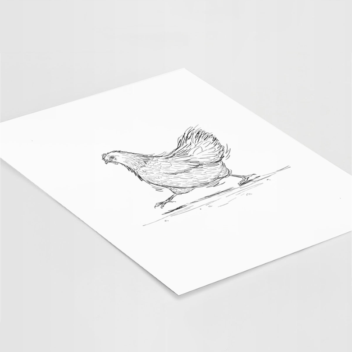 Hurried Hen - Orpington Chicken - Fine Art Print