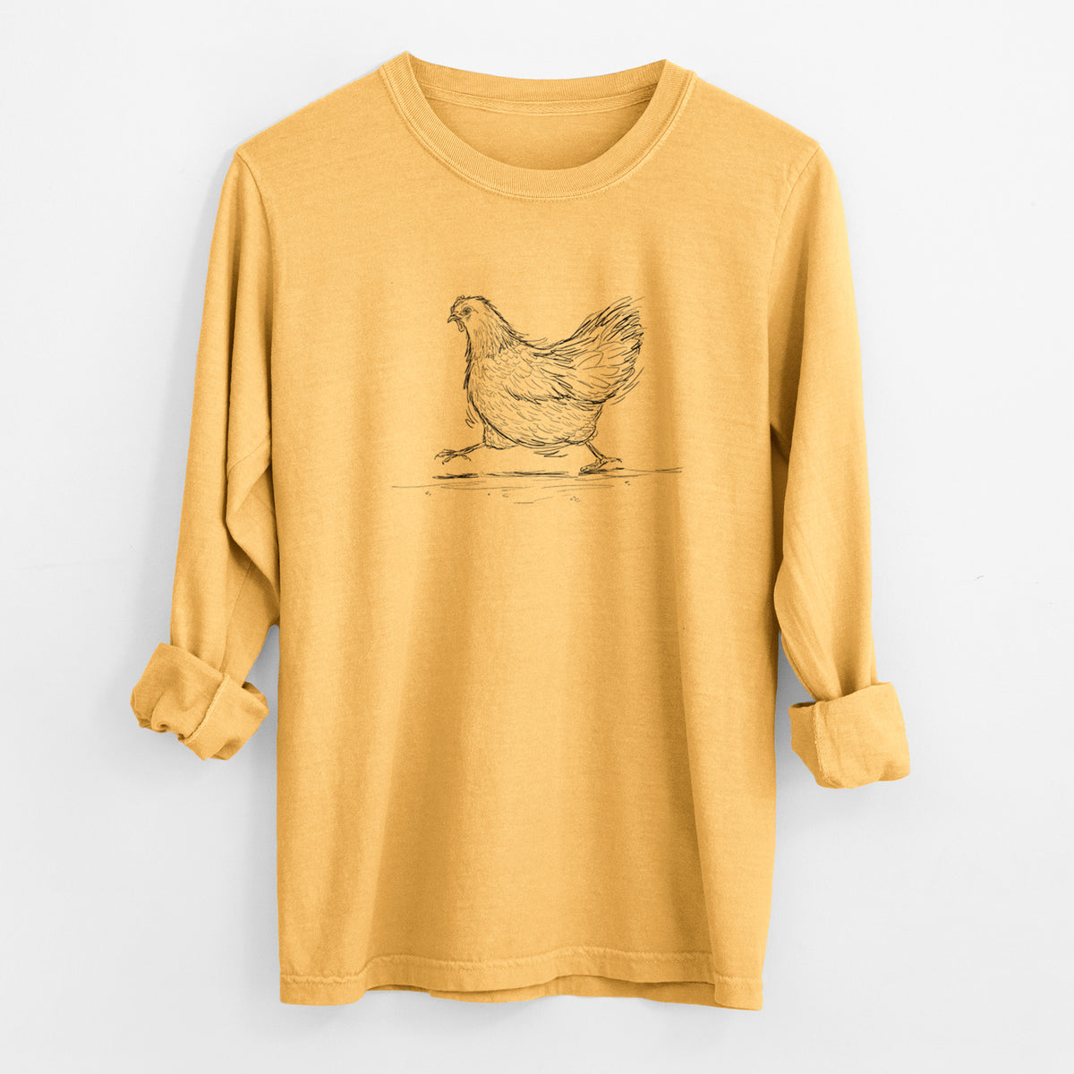 Hurried Hen - Orpington Chicken - Unisex Comfort Colors 100% Cotton Long Sleeve