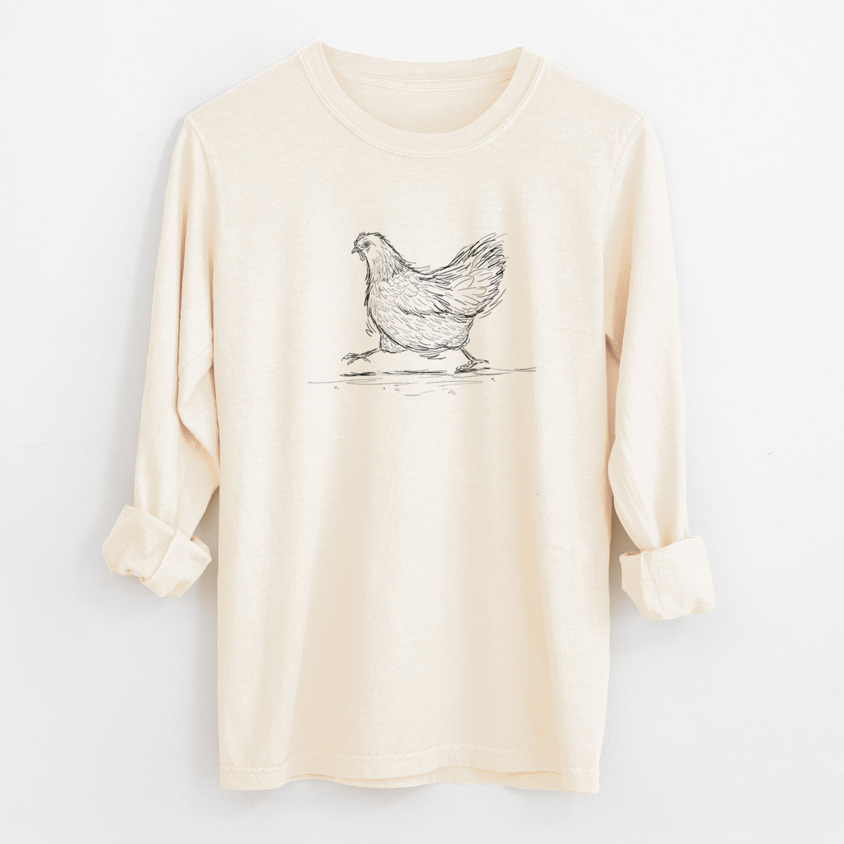 Hurried Hen - Orpington Chicken - Unisex Comfort Colors 100% Cotton Long Sleeve
