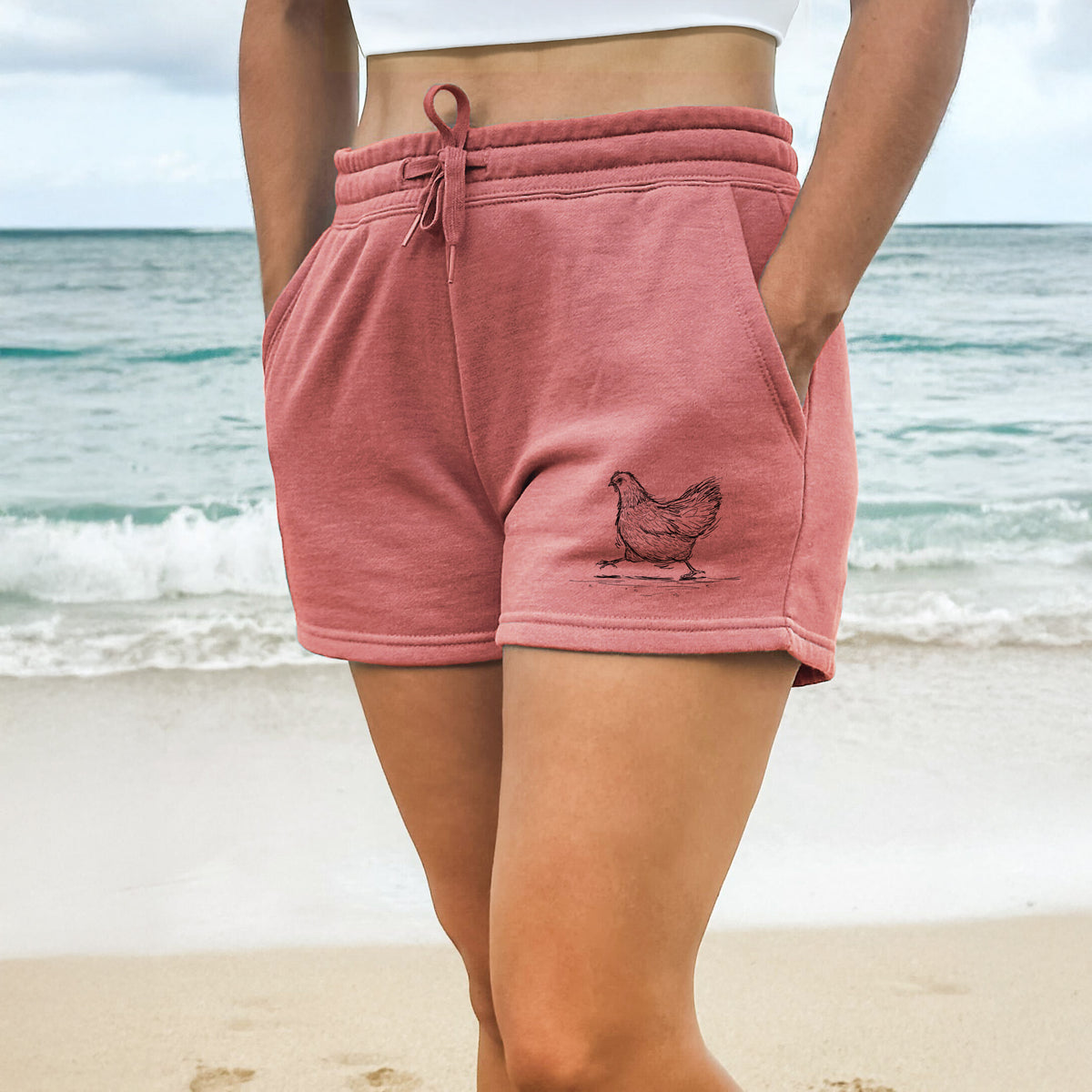 Hurried Hen - Orpington Chicken - Women&#39;s Cali Wave Shorts