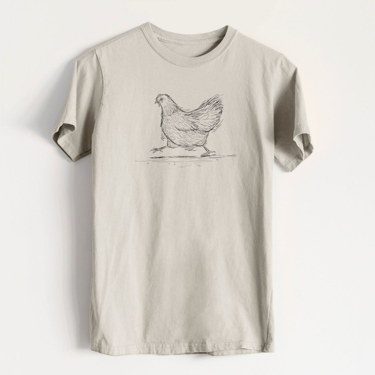 Hurried Hen - Orpington Chicken - Heavyweight Men&#39;s 100% Organic Cotton Tee