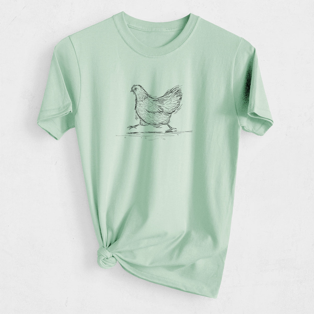 Hurried Hen - Orpington Chicken - Heavyweight Men&#39;s 100% Organic Cotton Tee